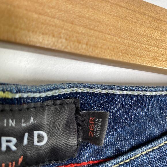 Torrid Premium Boyfriend Distressed Dark Wash Jeans Women's Size 26 Regular 26R - Picture 8 of 12